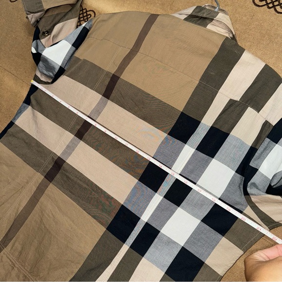 Burberry Brit Brown Novacheck Cotton Drop Waist Dress Size 12 - Picture 15 of 16